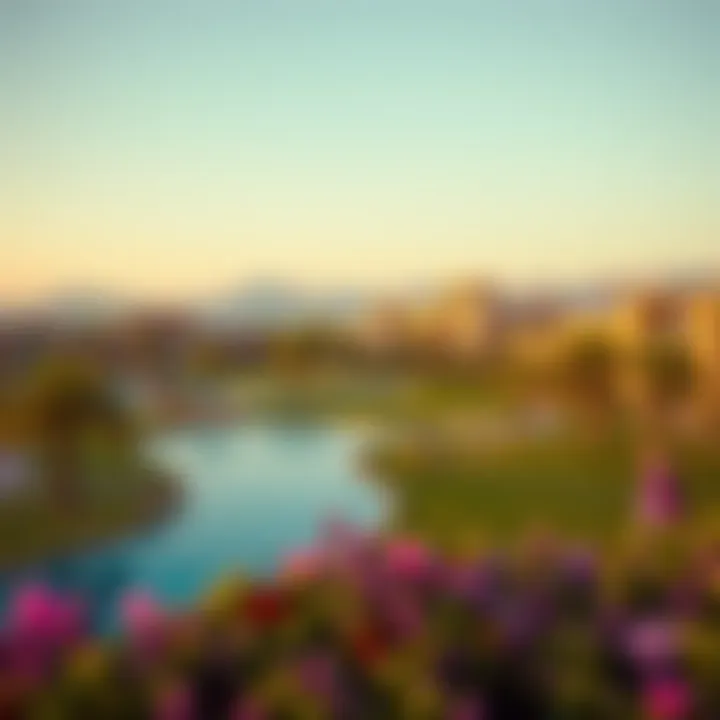 Stunning landscape views of the resort grounds