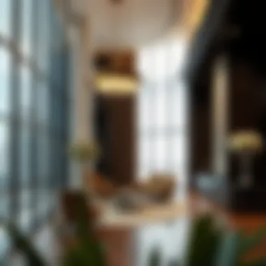 Interior design elements of Al Maraya Building highlighting cultural influences