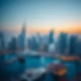Stunning skyline view of Dubai Marina with unique architectural structures