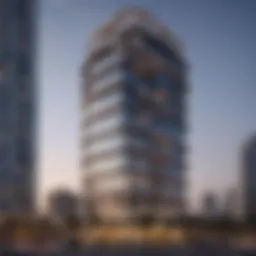 Architectural view of the Arjan Geepas Tower showcasing its modern design