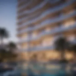 Magnificent architectural design of Azizi Beach Oasis showcasing modern elegance