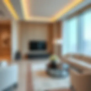 Luxurious apartment interiors in Business Bay highlighting elegant design