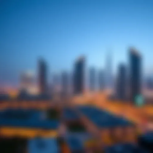 Panoramic view of Business Bay skyline showcasing modern architecture