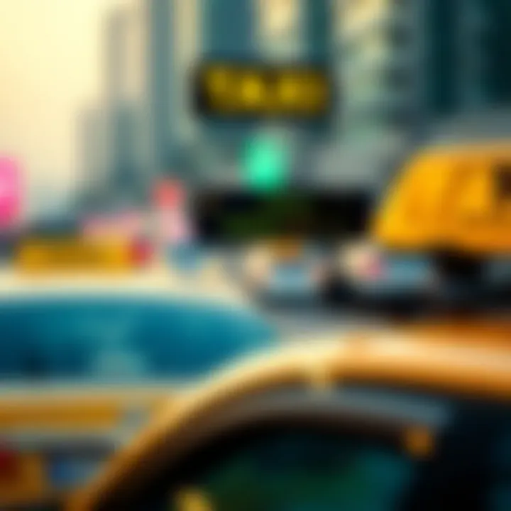 Taxi fare calculator display