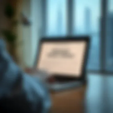 Downloading the Tenancy Contract Online A digital device showing the process of downloading a tenancy contract