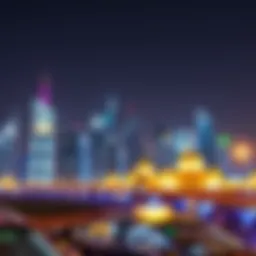 Majestic skyline of Dubai adorned for Eid celebrations