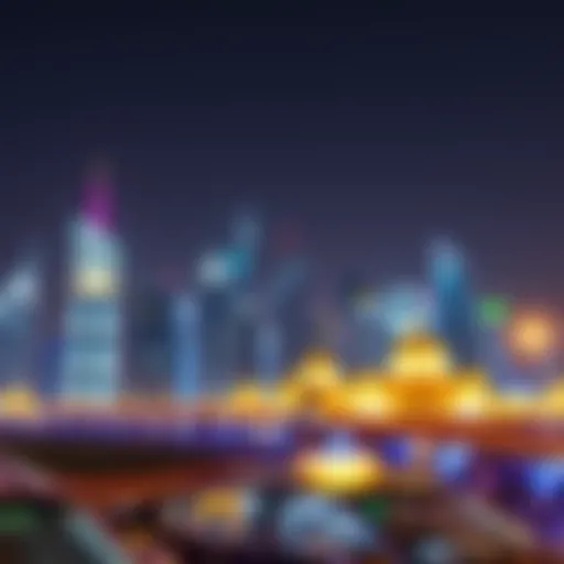 Majestic skyline of Dubai adorned for Eid celebrations