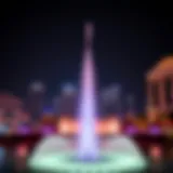 Stunning view of Emaar Fountain Views at night