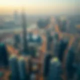 Aerial view of Dubai's skyline highlighting real estate developments