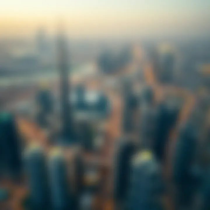 Aerial view of Dubai's skyline highlighting real estate developments