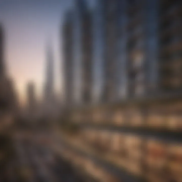 A high-rise building showing affordable studios in Dubai