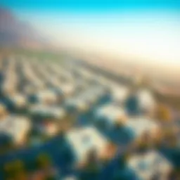 Aerial view of the Al Awir area showcasing residential developments