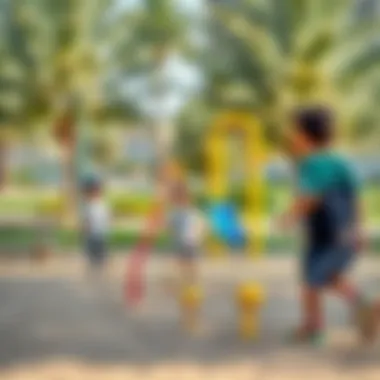 Children playing in a safe and engaging area in Al-Hamidiya Park