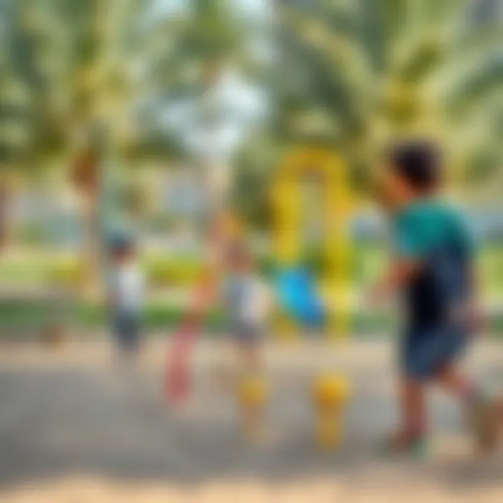 Children playing in a safe and engaging area in Al-Hamidiya Park