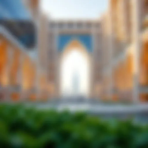 Stunning view of Al Khail Gate architecture