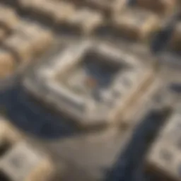 Aerial view of Al Qusais Plaza showcasing its architectural beauty