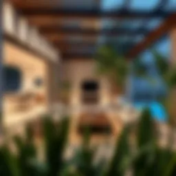 Stunning outdoor living space showcasing modern design in Aljada