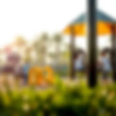 Playground Fun at Barsha Park Children playing in the playground within Barsha Park