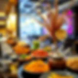 A vibrant spread of traditional Emirati breakfast dishes