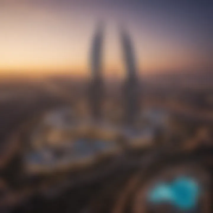 A stunning view of the Damac Hills Rotana skyline