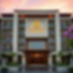 Exterior view of Discovery Garden Hotel showcasing its architecture