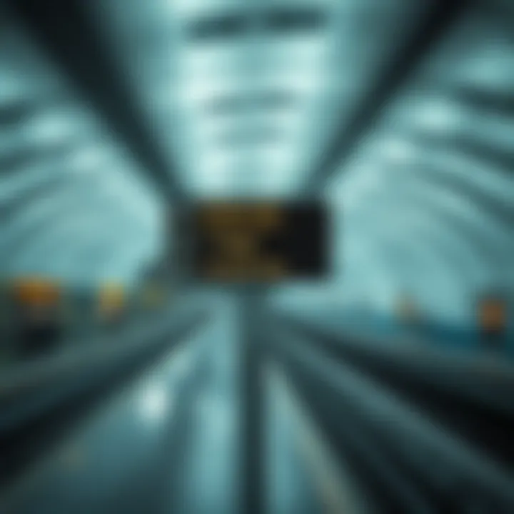 Signage and direction indicators within the metro station for easy navigation