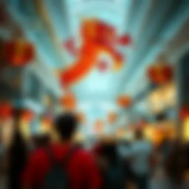 Cultural Engagement at Dragon Mall Vibrant cultural events taking place within the mall, highlighting local traditions
