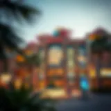 A stunning view of Dragon Mall's exterior showcasing its unique architectural design