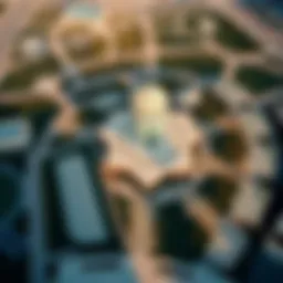 Aerial view of Quran Park's intricate layout