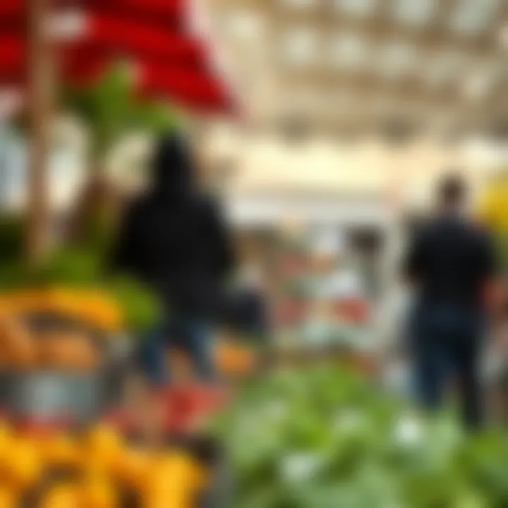 Sustainable agriculture displays promoting eco-friendly practices.