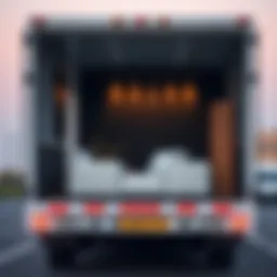 Modern furniture transport vehicle in Dubai