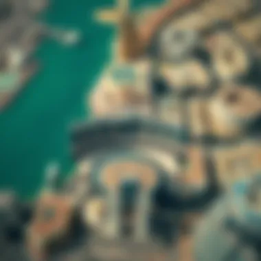 Aerial view of International City showcasing its unique layout