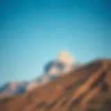 Breathtaking view of Jebel Jais peak against a clear blue sky