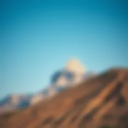 Breathtaking view of Jebel Jais peak against a clear blue sky