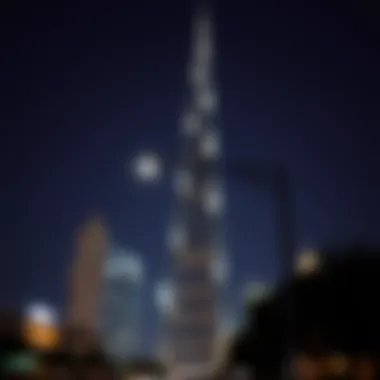 Burj Khalifa at Night The Burj Khalifa shining against the night sky