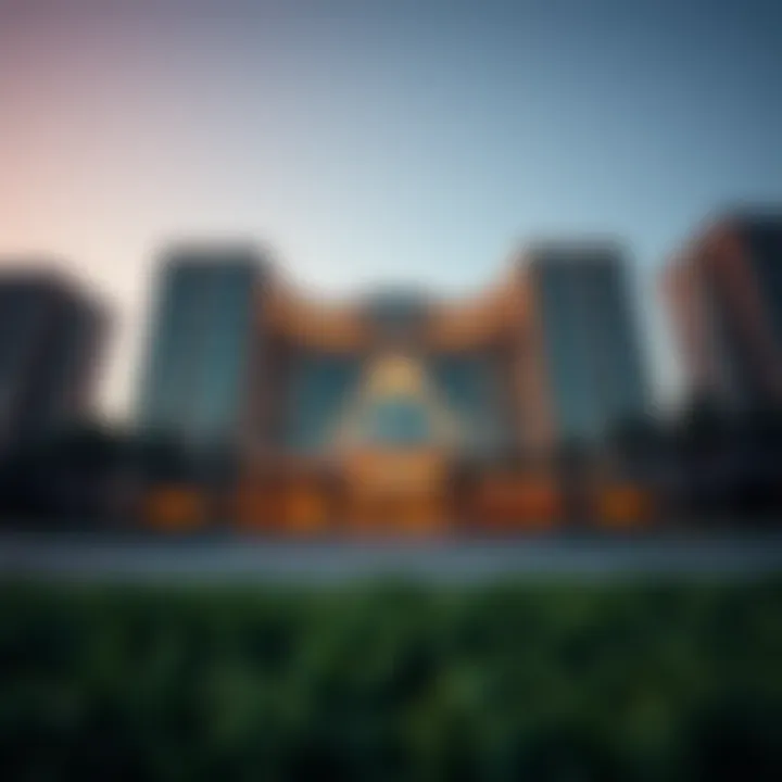 Stunning facade of Oudah Tower showcasing its architectural design