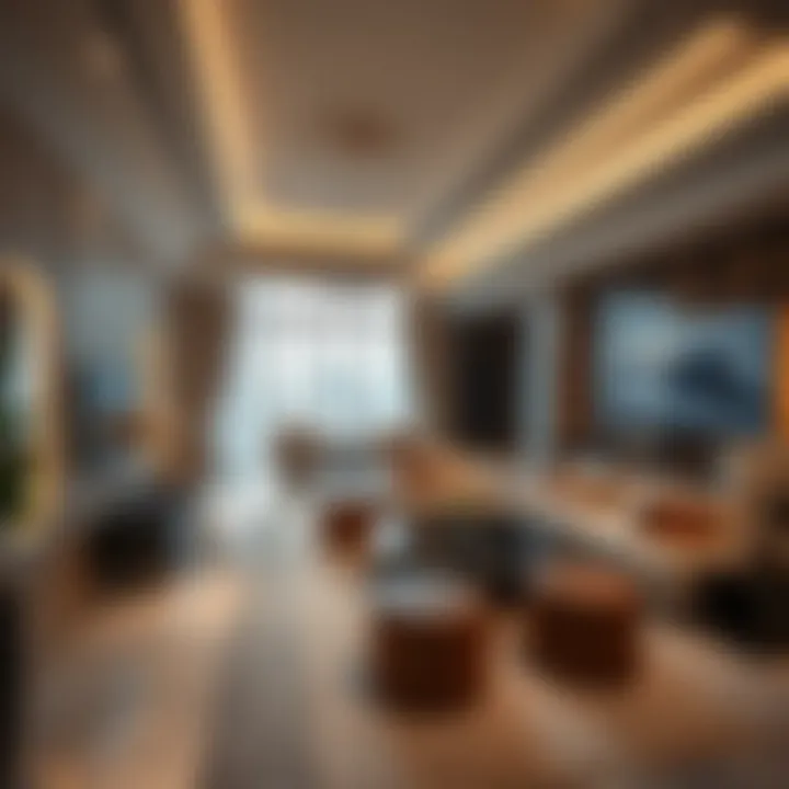 Luxurious interior of a residential unit in Oudah Tower