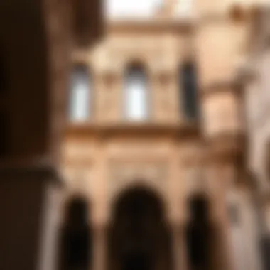 Intricate architectural details of قصر الشاطئ