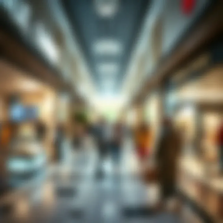 Shoppers enjoying the retail experience