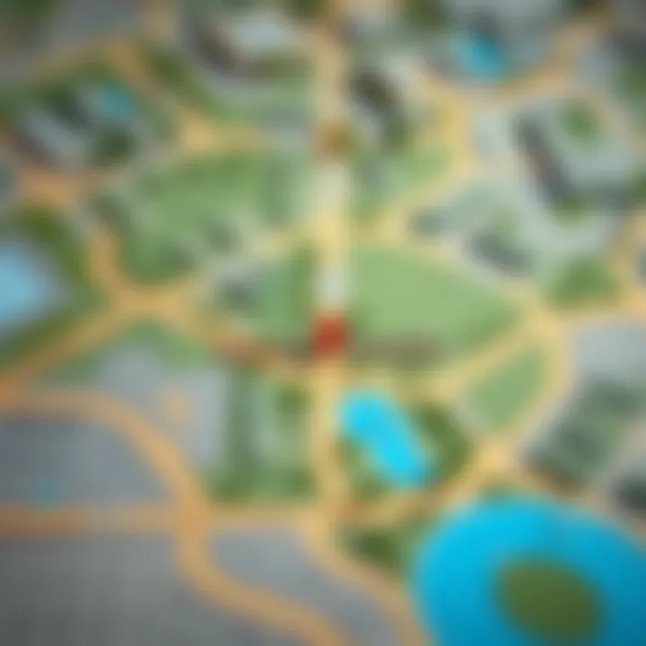 Map highlighting the location of Safa Park in Dubai
