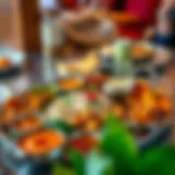 Authentic South Indian Thali featuring various dishes