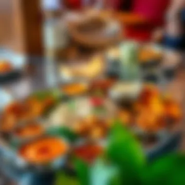 Authentic South Indian Thali featuring various dishes