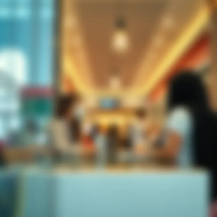 Inside the Tasjeel Centre with customers receiving assistance