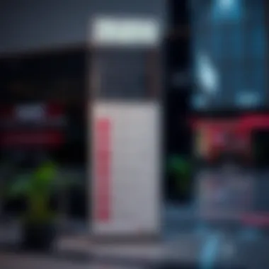 Signage of various services offered at Tasjeel Centre
