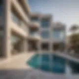 Architectural detail of The Court Residence Jumeirah showcasing modern design elements