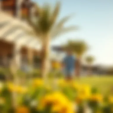 Vibrant Outdoor Life in Arabian Ranches Outdoor activities enjoyed by residents in Arabian Ranches bathed in sunlight