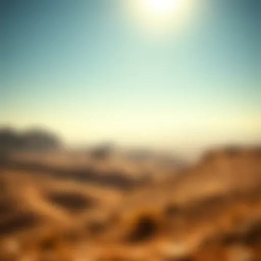A panoramic view of Arabian Ranches showcasing its unique topography under bright sunlight