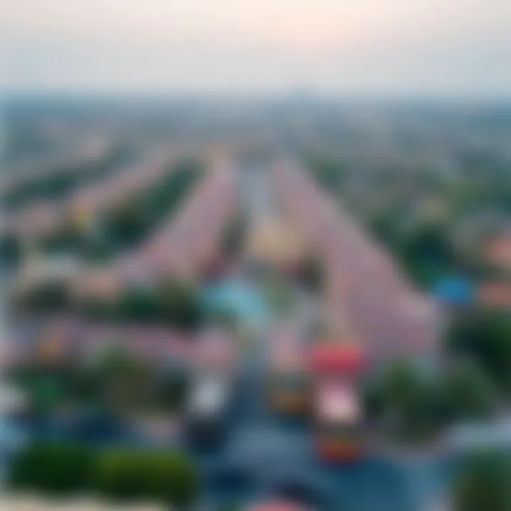A panoramic view of the Al Barsha neighborhood highlighting surrounding amenities