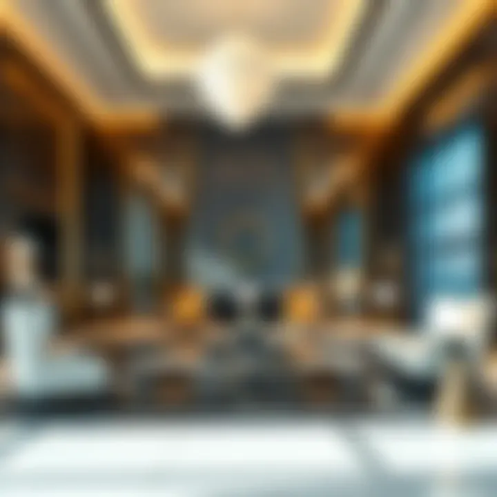 Luxurious lobby interior reflecting elegance and comfort