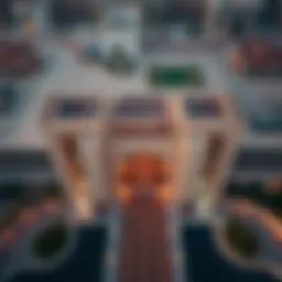 Aerial view of a Salik gate in Dubai